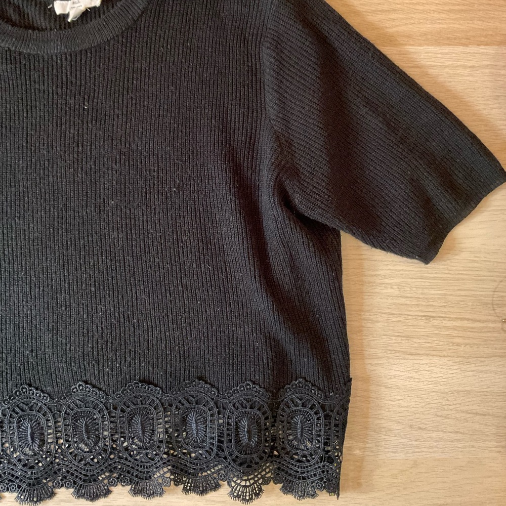 Black Cropped Sweater